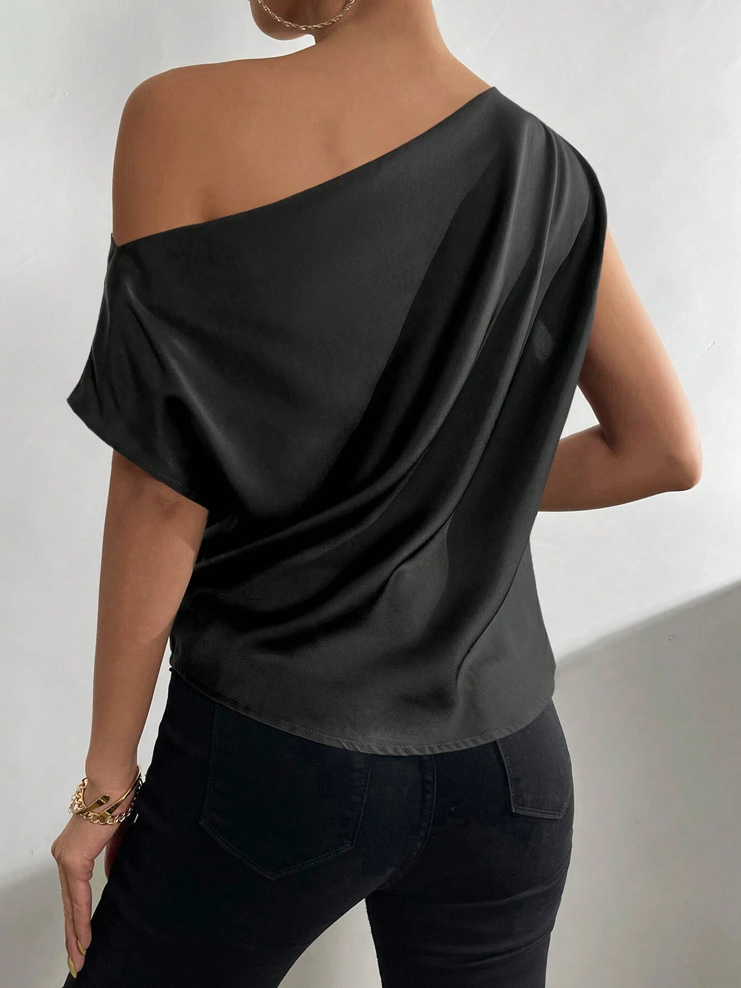 Asymmetrische Lockere Bluse