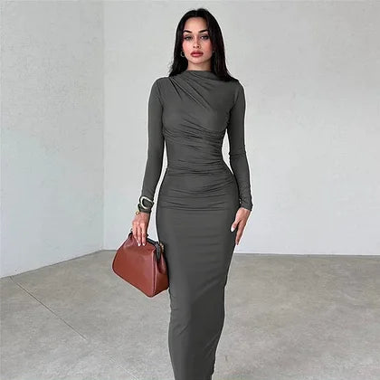 Mara Langärmeliger Bodycon Maxi