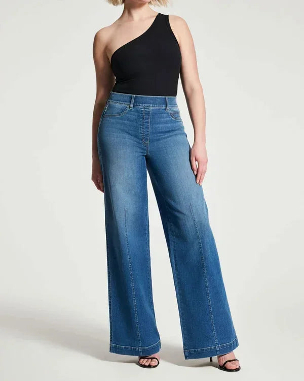 Jeans mit weitem Bein vorne