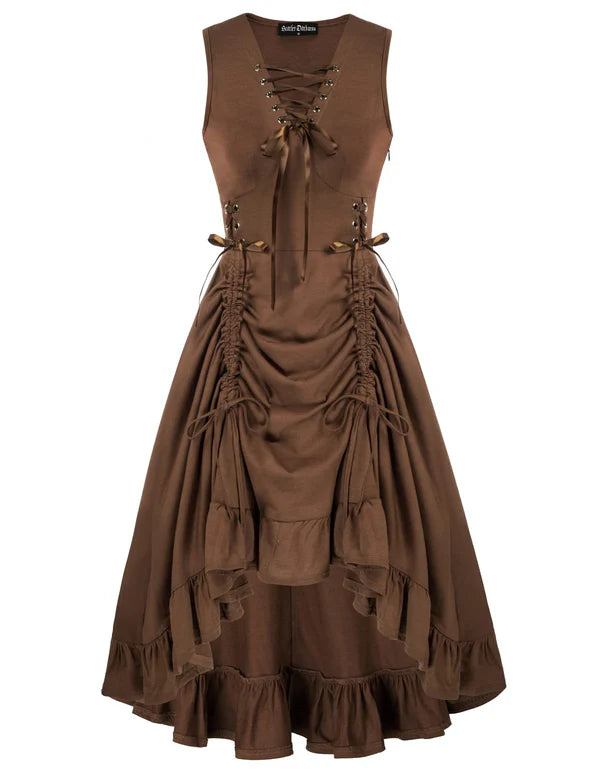 Renaissance Steampunk Kleid in A-Linie