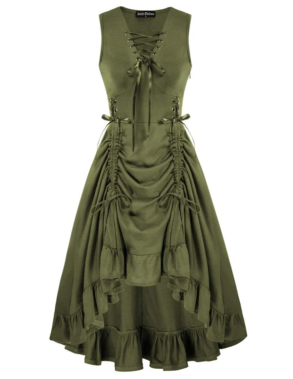 Renaissance Steampunk Kleid in A-Linie