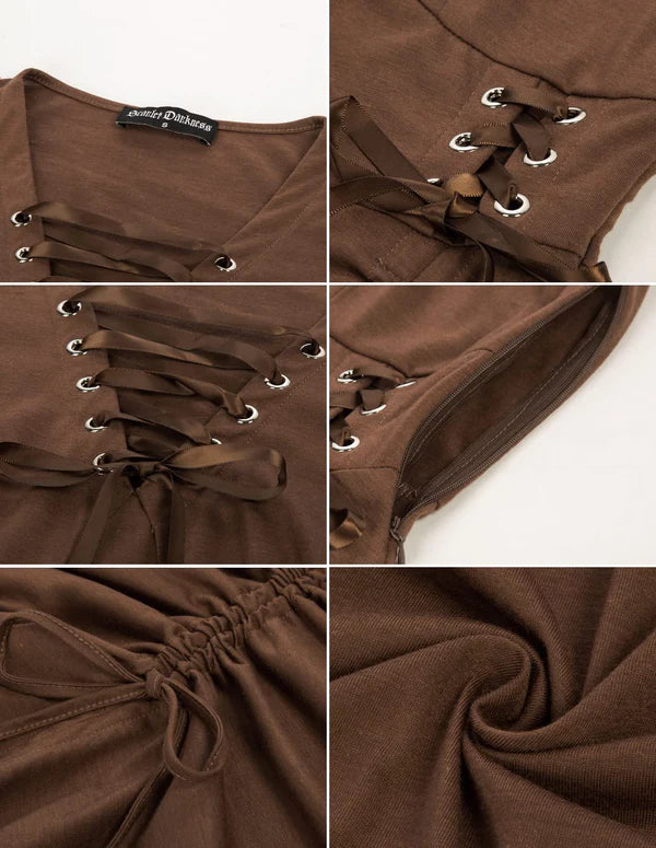 Renaissance Steampunk Kleid in A-Linie