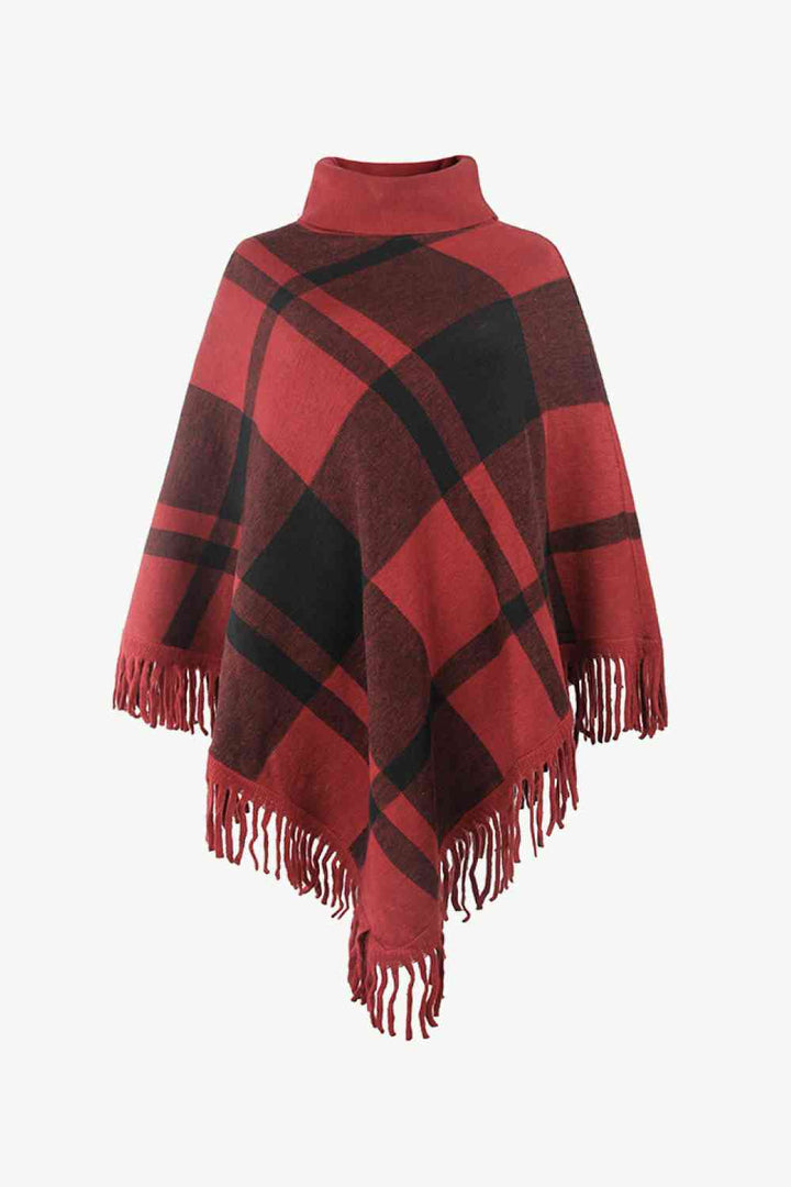 Moderner Karierter Poncho