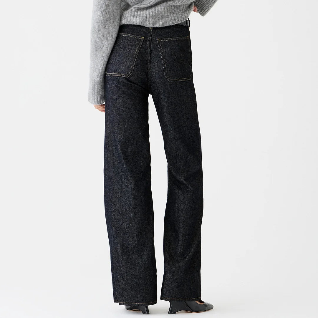 Sailor Jeans mit weitem Bein und Bauchansatz