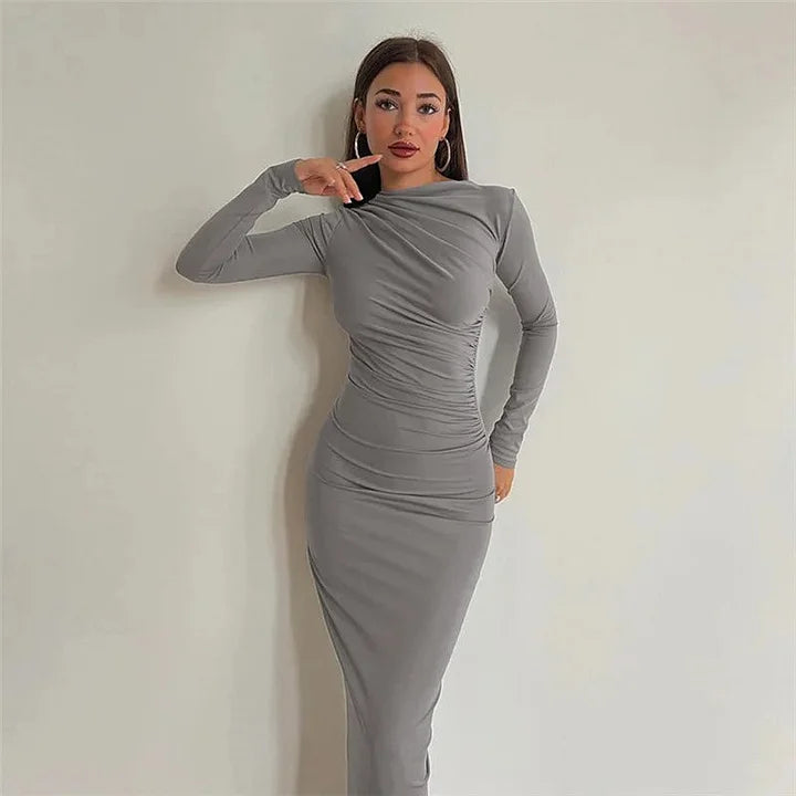 Mara Langärmeliger Bodycon Maxi