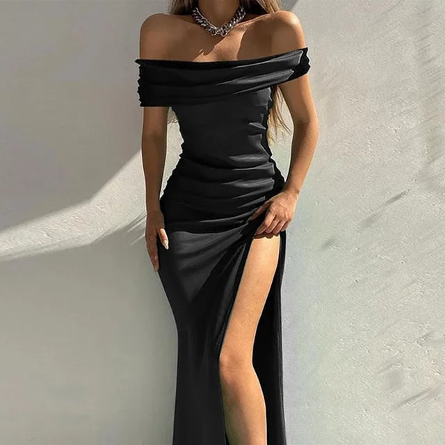 Sexy Solid Formales Kleid