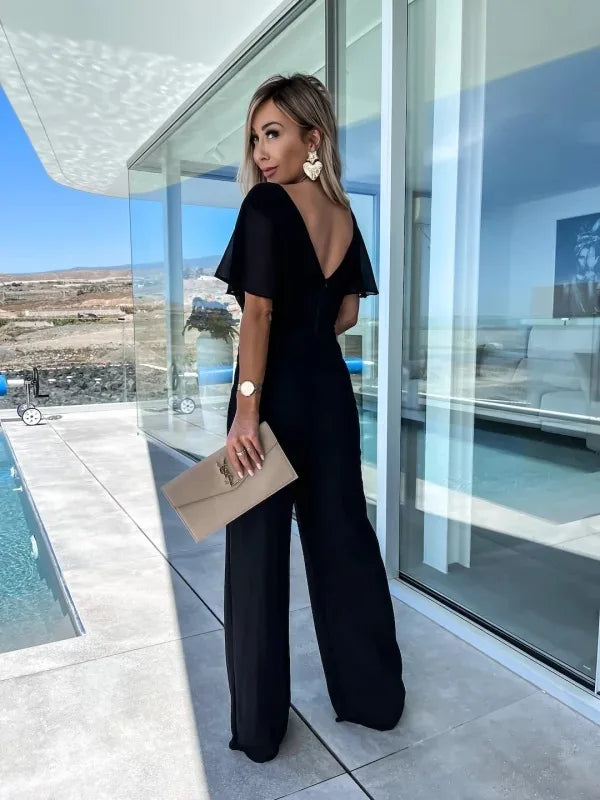 Hochtaillierter Jumpsuit mit Weitem Bein