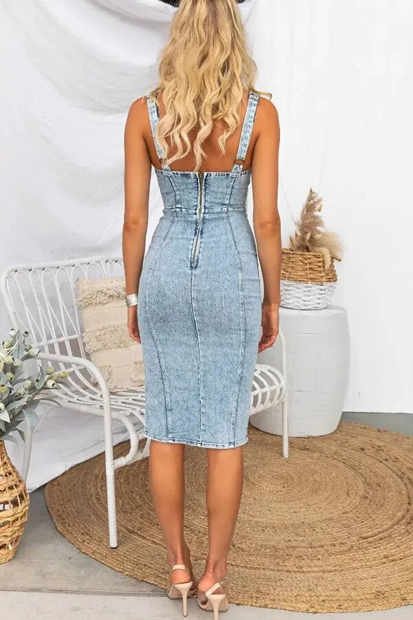 Bodycon Denim Kleid