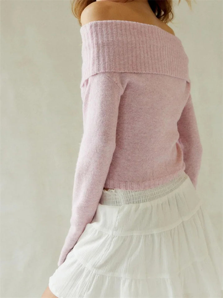 Schulterfreier Pullover