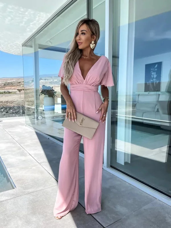 Hochtaillierter Jumpsuit mit Weitem Bein