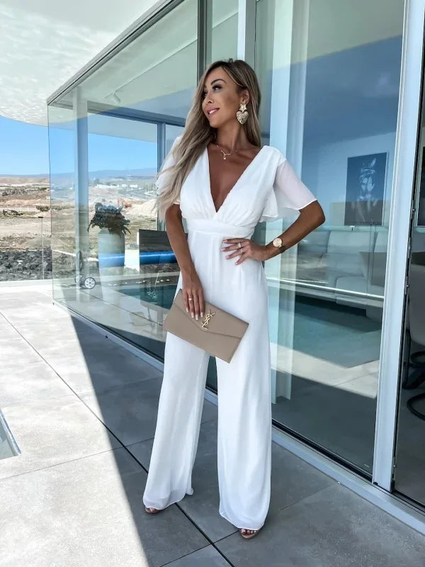 Hochtaillierter Jumpsuit mit Weitem Bein