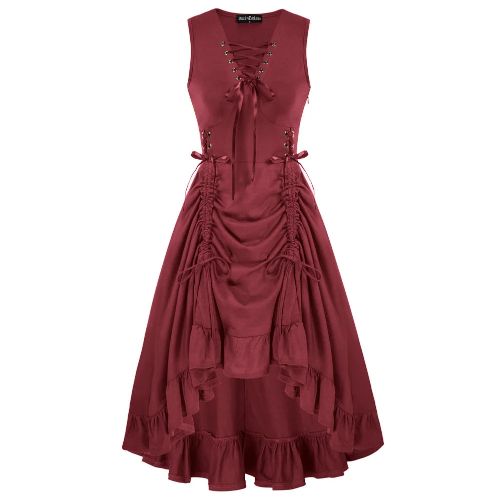 Renaissance Steampunk Kleid in A-Linie