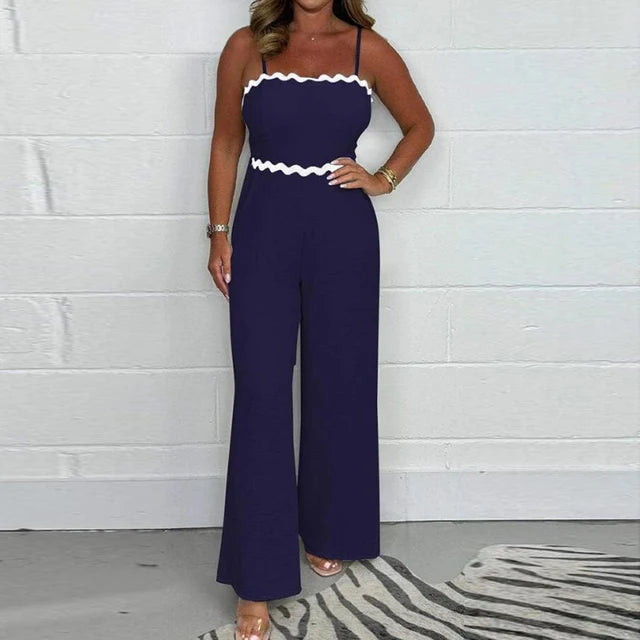 Sommerlicher Jumpsuit mit Wellenmuster