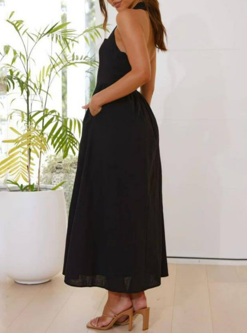 MIDI-Sommerkleid mit Neckholder