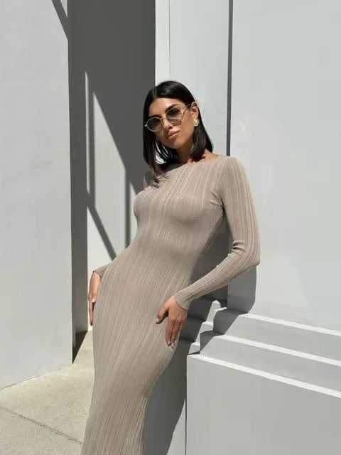 Winter Maxi Bodycon Kleid