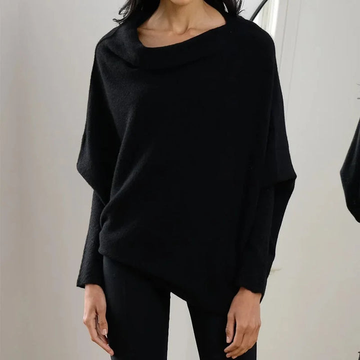 Asymmetrisch Drapierter Pullover