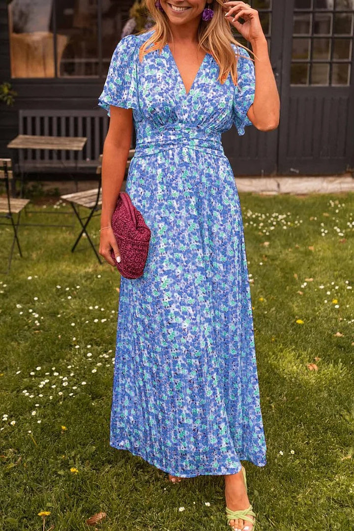 Jill's Floraler V-Ausschnitt Maxi