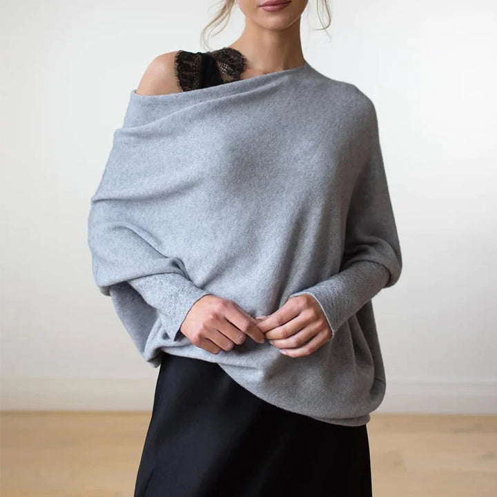 Asymmetrisch Drapierter Pullover