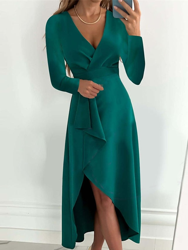 Elegantes Herbst MIDI Kleid