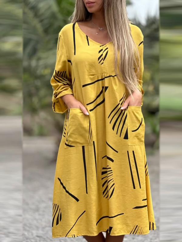 Allia Sommer V-Ausschnitt Kleid